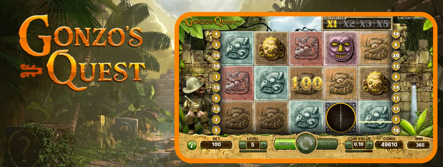 Imagen de juego de Gonzos Quest.