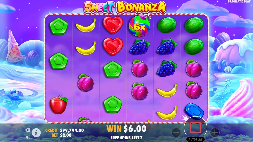 Imagen de juego de Sweet Bonanza.