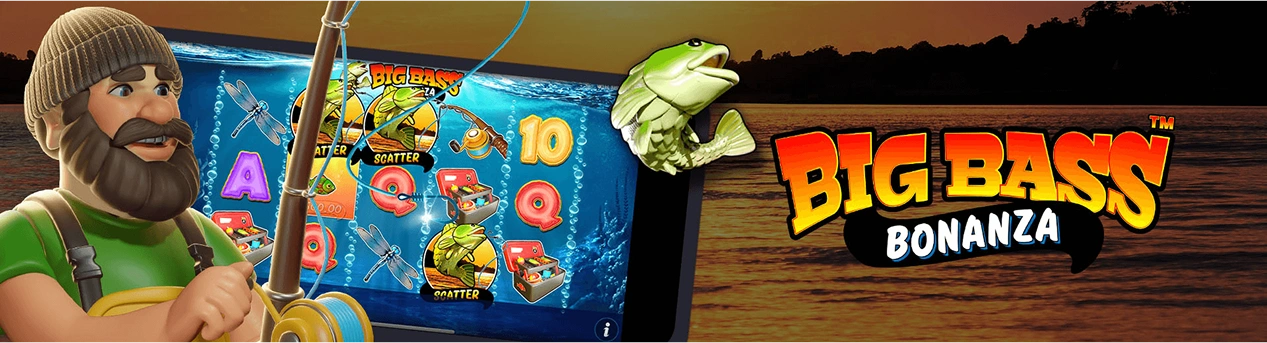 Aplicación móvil de la tragamonedas Big Bass Bonanza.
